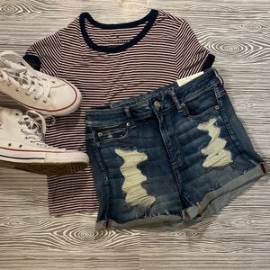 American Eagle High Waisted Denim Shorts